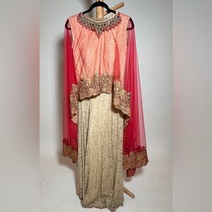 Beautiful Indian Pochu Dress – Red Color – Traditional Ethnic Wear